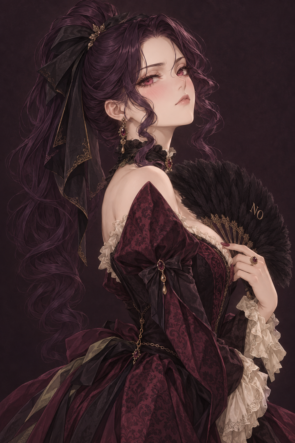 黒い扇を手にしたオディール
