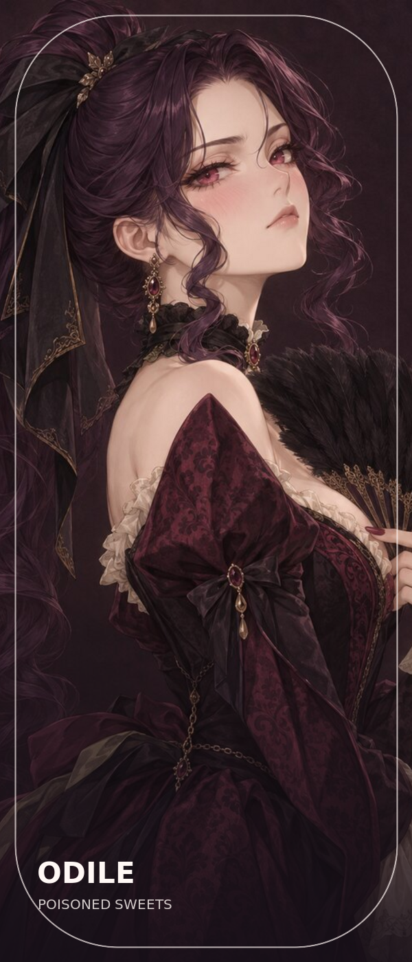 黒い扇を持つオディールのカード